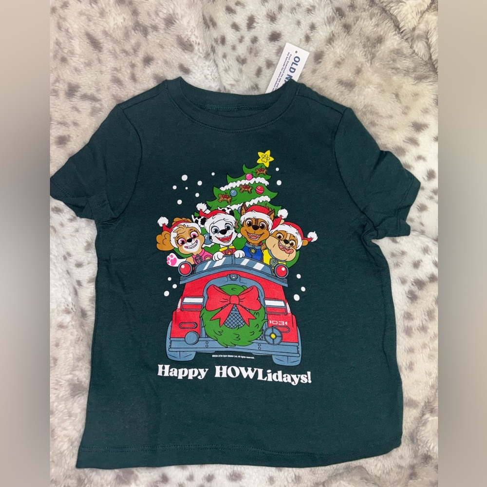 NWT KIDS PAWPATROL HOLIDAY SHIRT